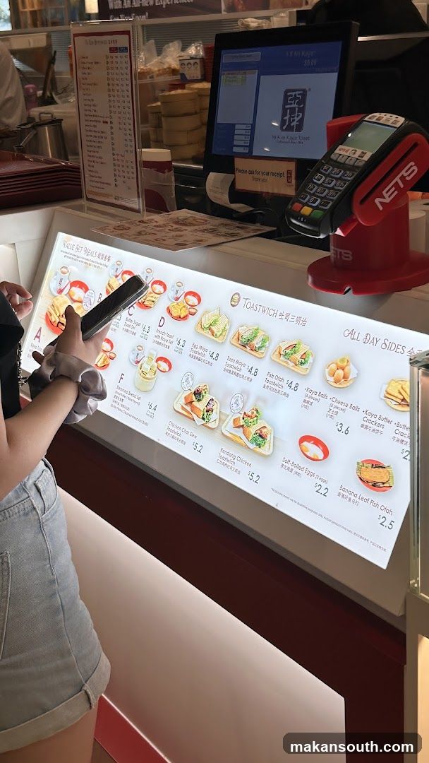 Ya Kun Kaya Toast Menu
