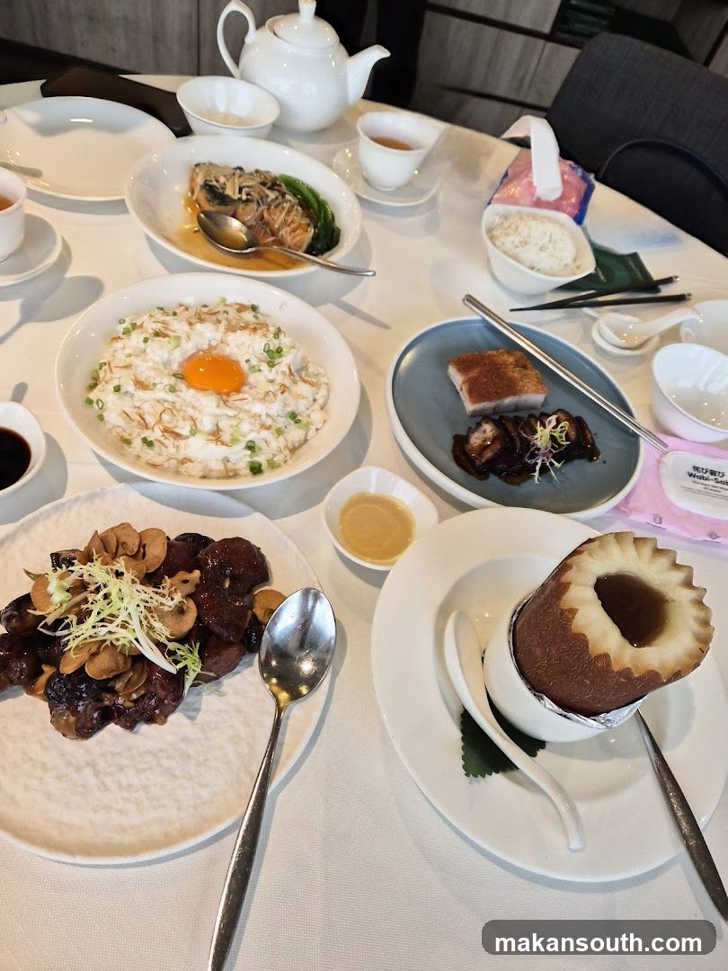Table Setting with Various Dishes
