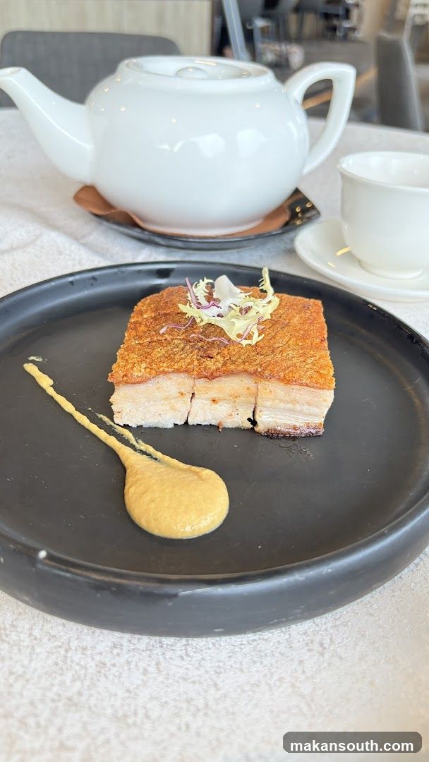 Crispy Pork Belly with Mustard Sauce