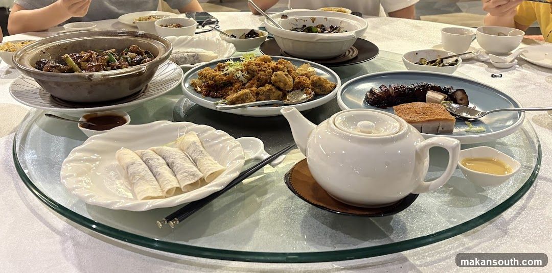 Table with various dishes