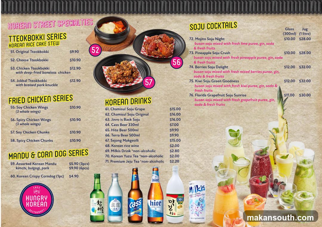 Hungry Korean Restaurant Menu