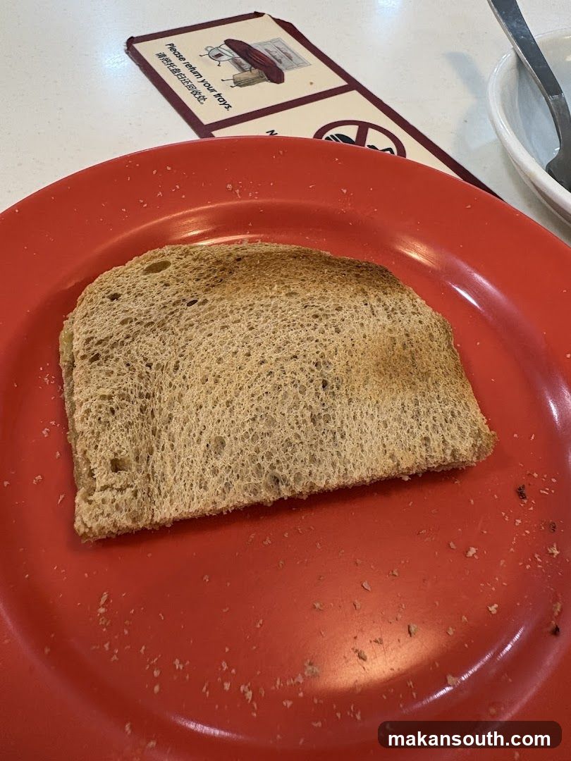 Toast on a plate