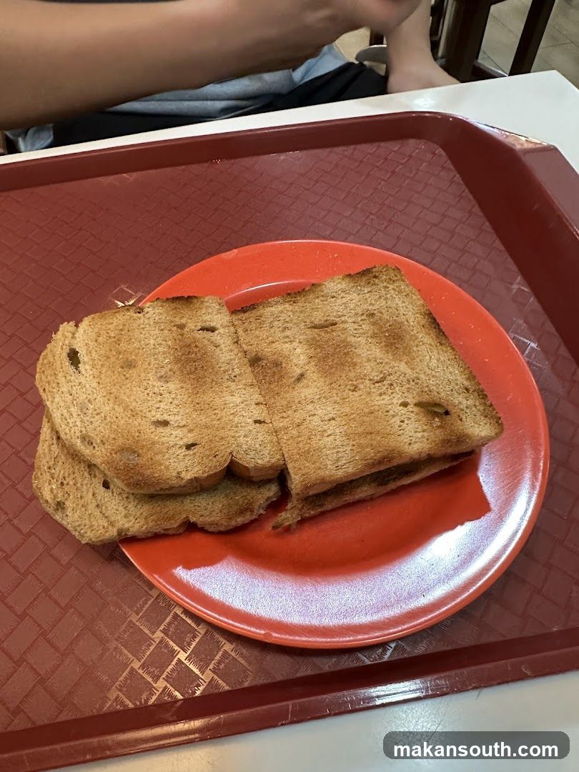 Toast on a plate