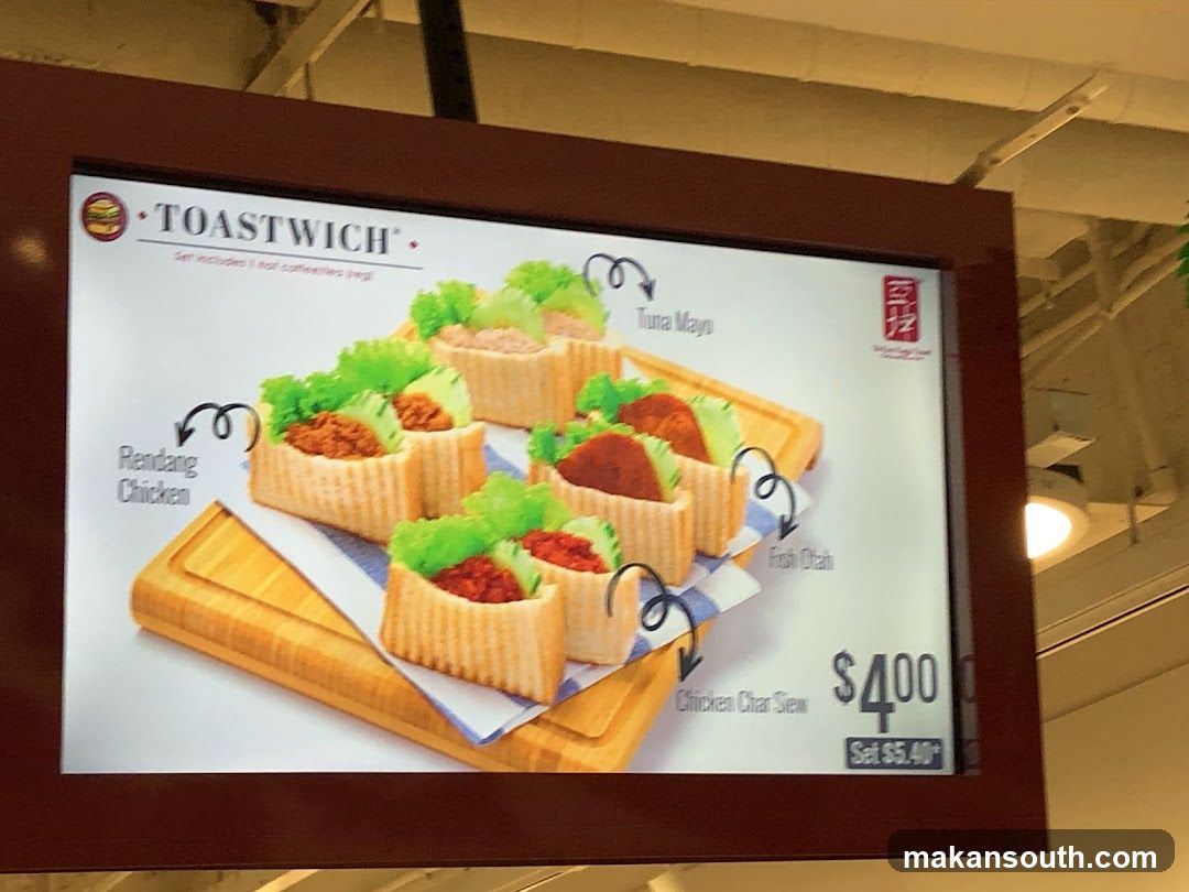 Toastwich Menu