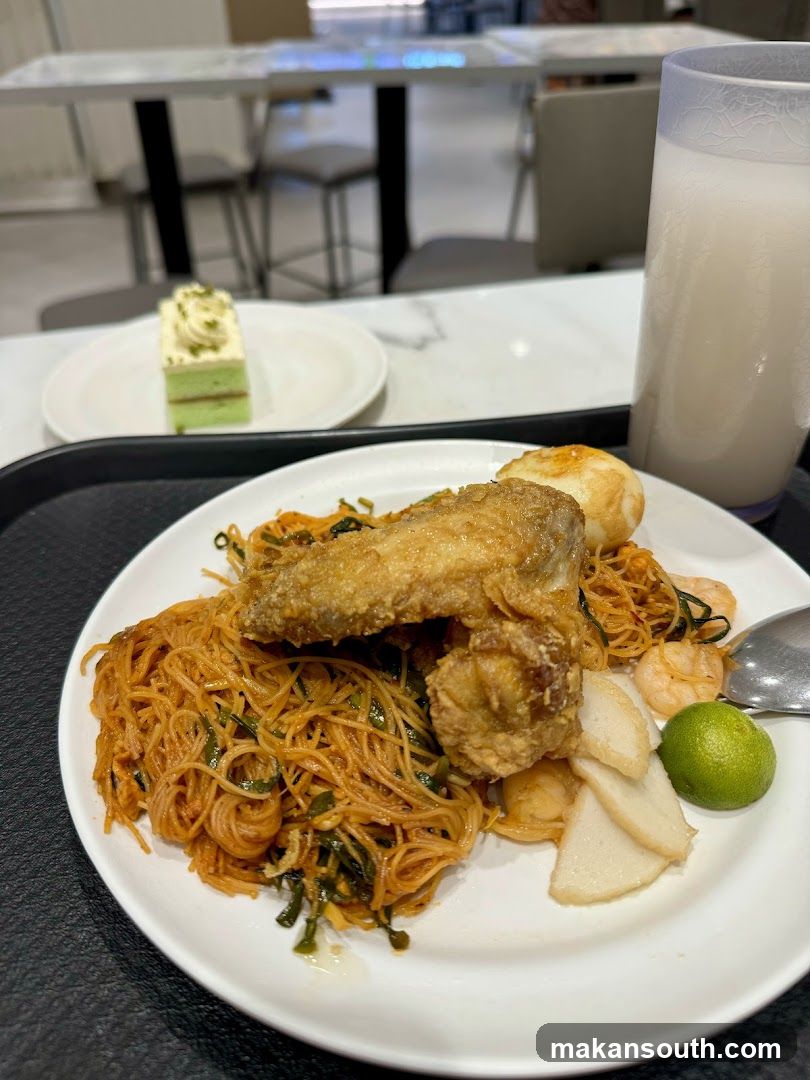Meal with Fried Chicken and Noodles