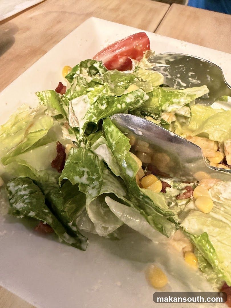 Caesar Salad with Bacon and Corn