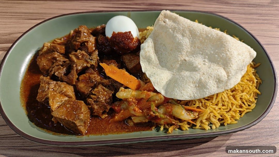 Curry with Rice and Papadum