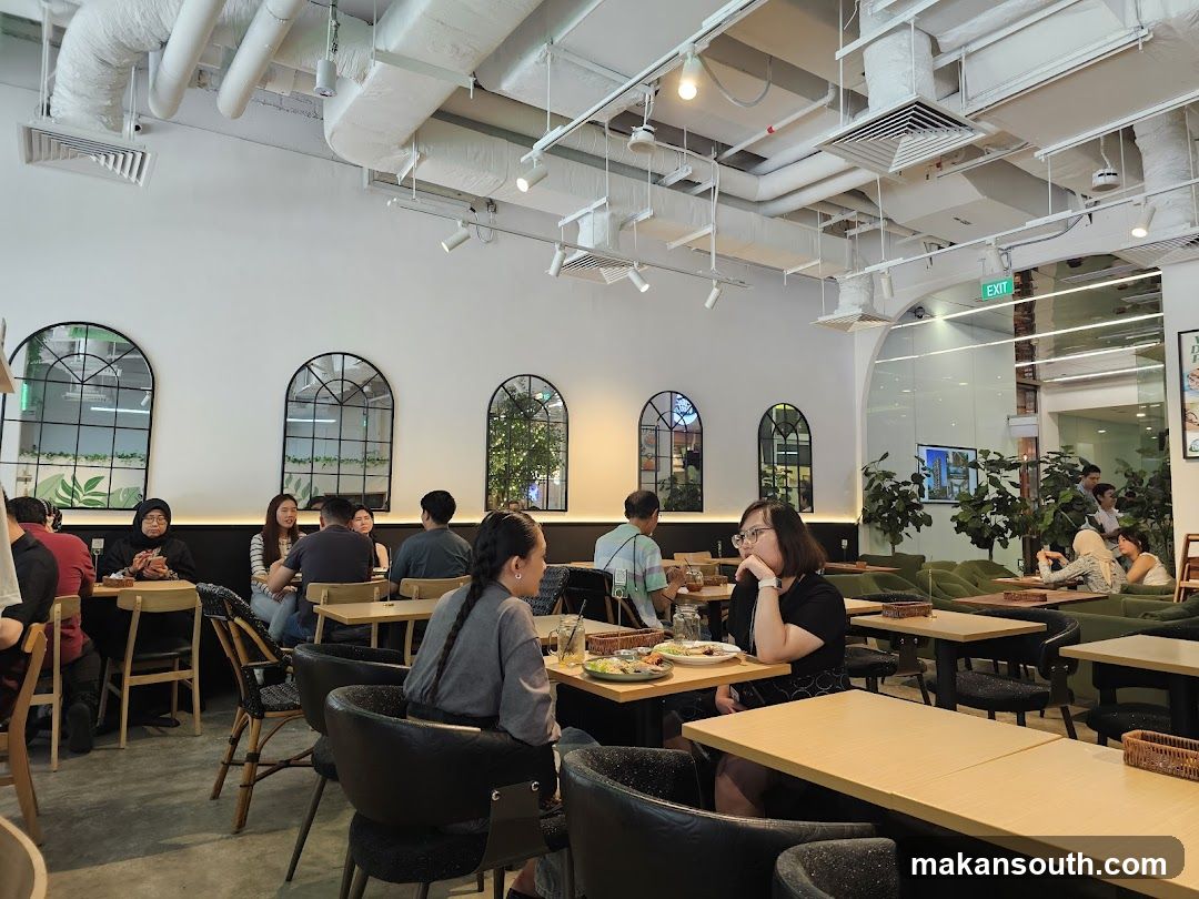 Cafe Interior with Patrons