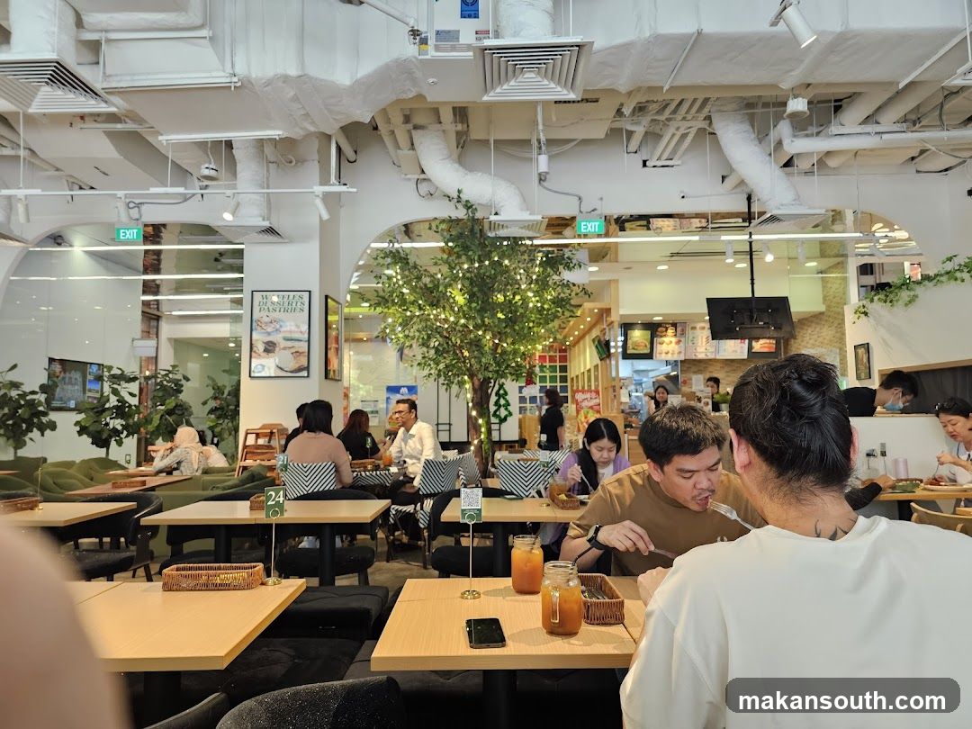 Restaurant Interior with Patrons