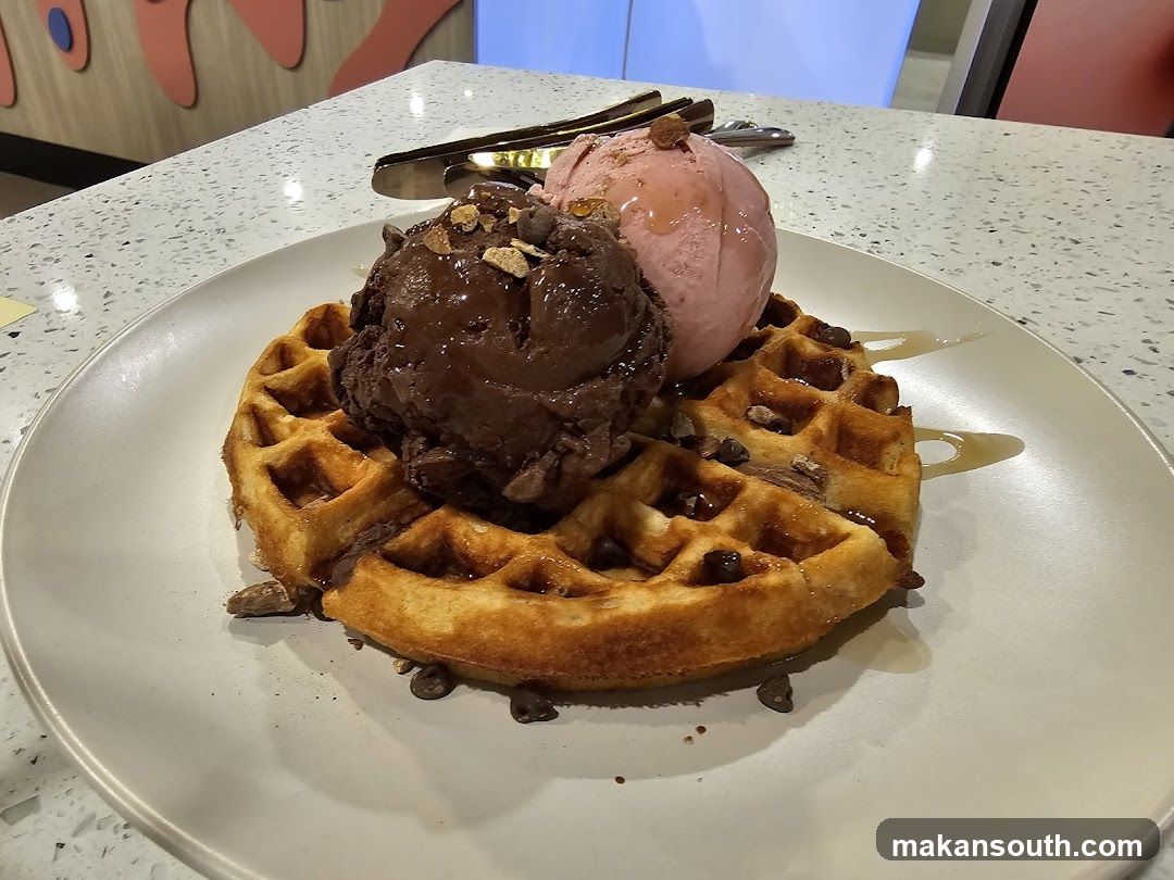 Waffle with Ice Cream