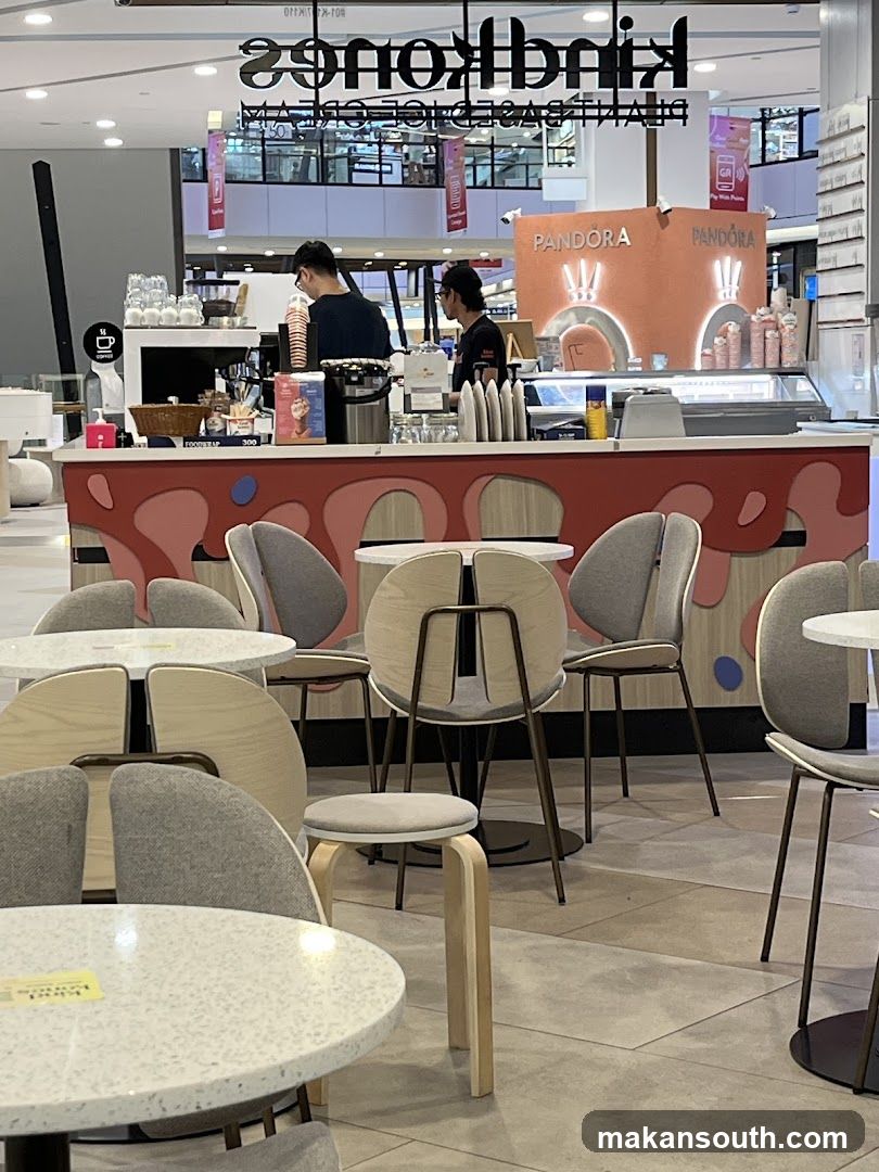 Cafe Interior with Seating and Counter