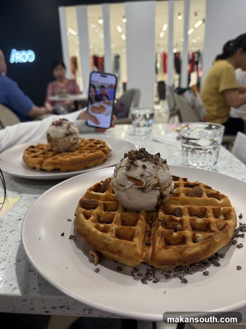 Waffles with Ice Cream