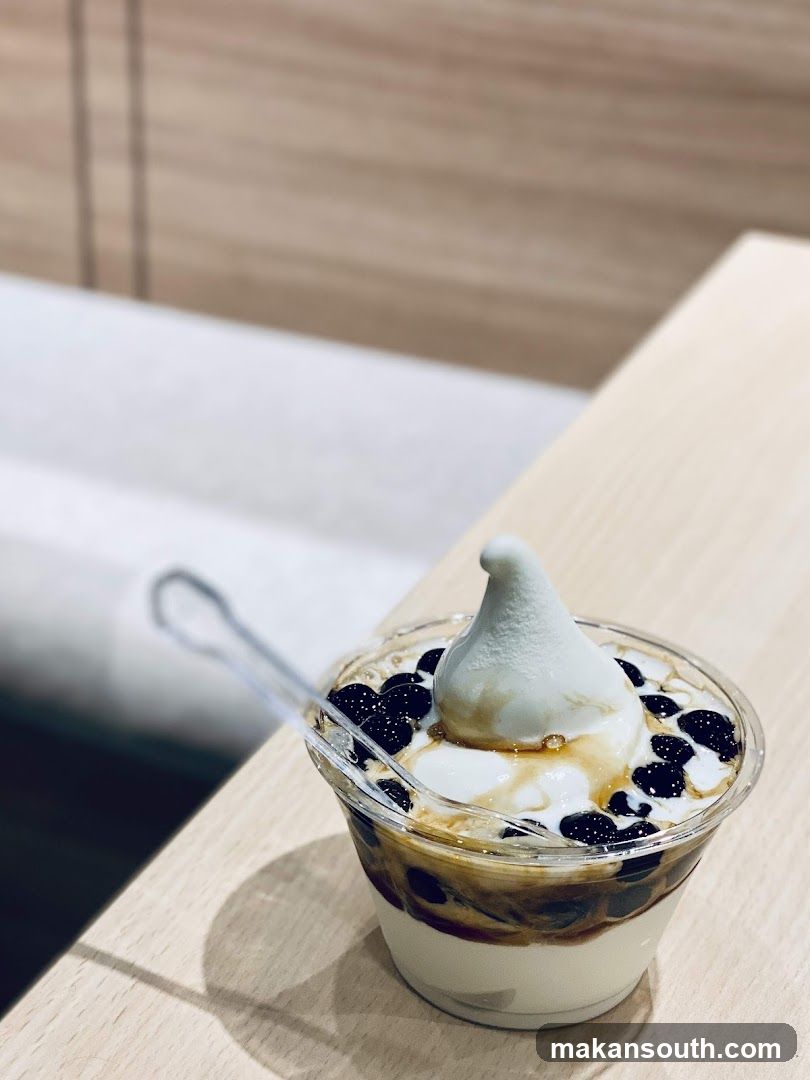 Soft Serve Ice Cream with Boba
