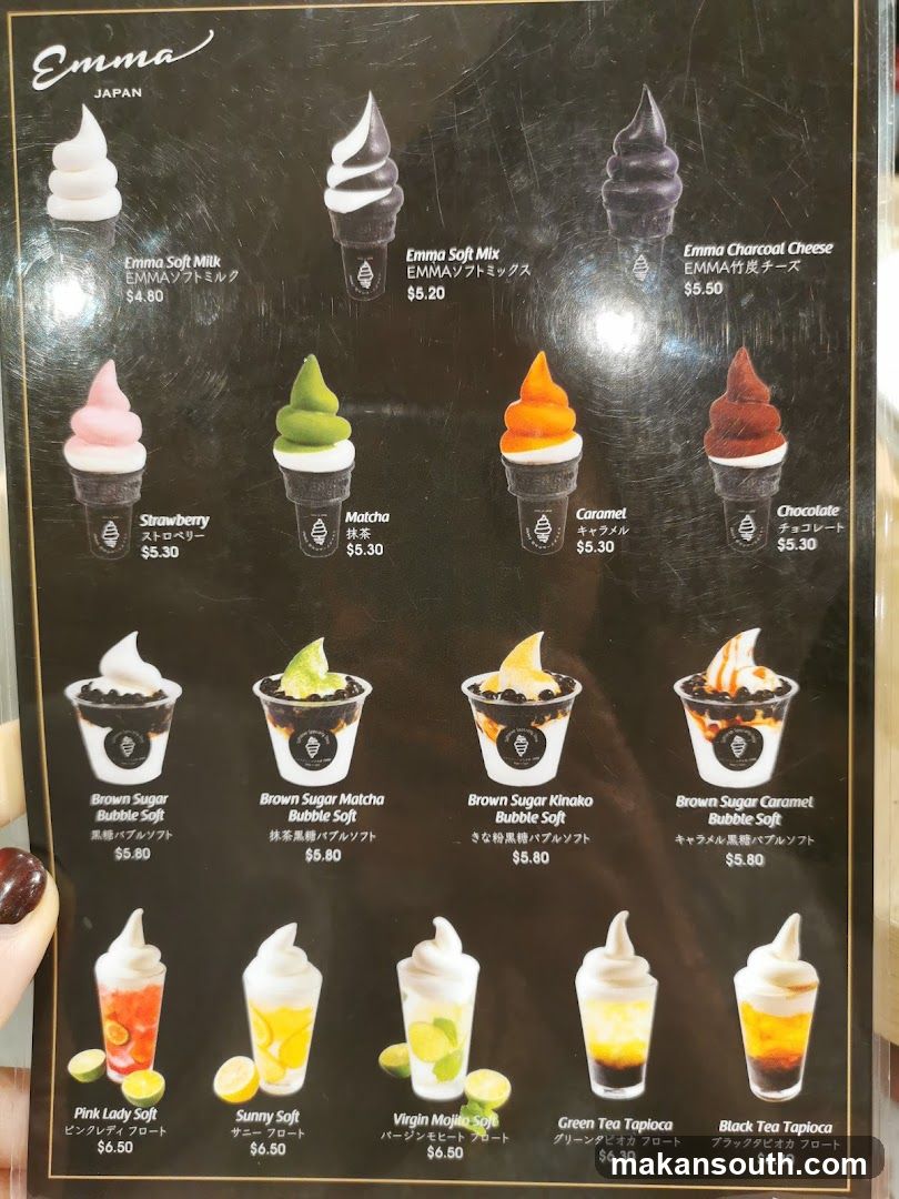 Emma Japan Menu