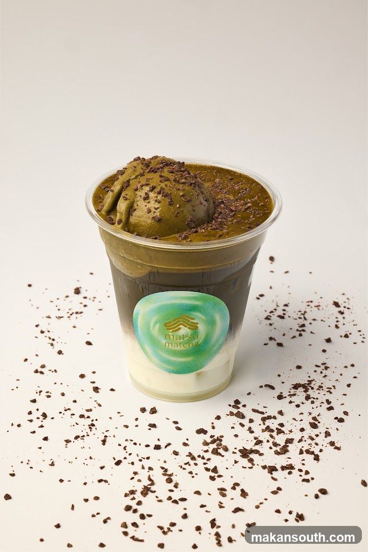 Matcha Drink with Ice Cream