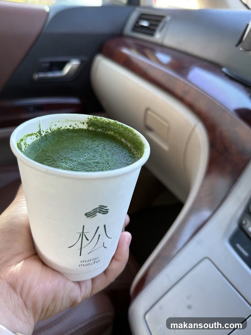 Matcha Drink in Car