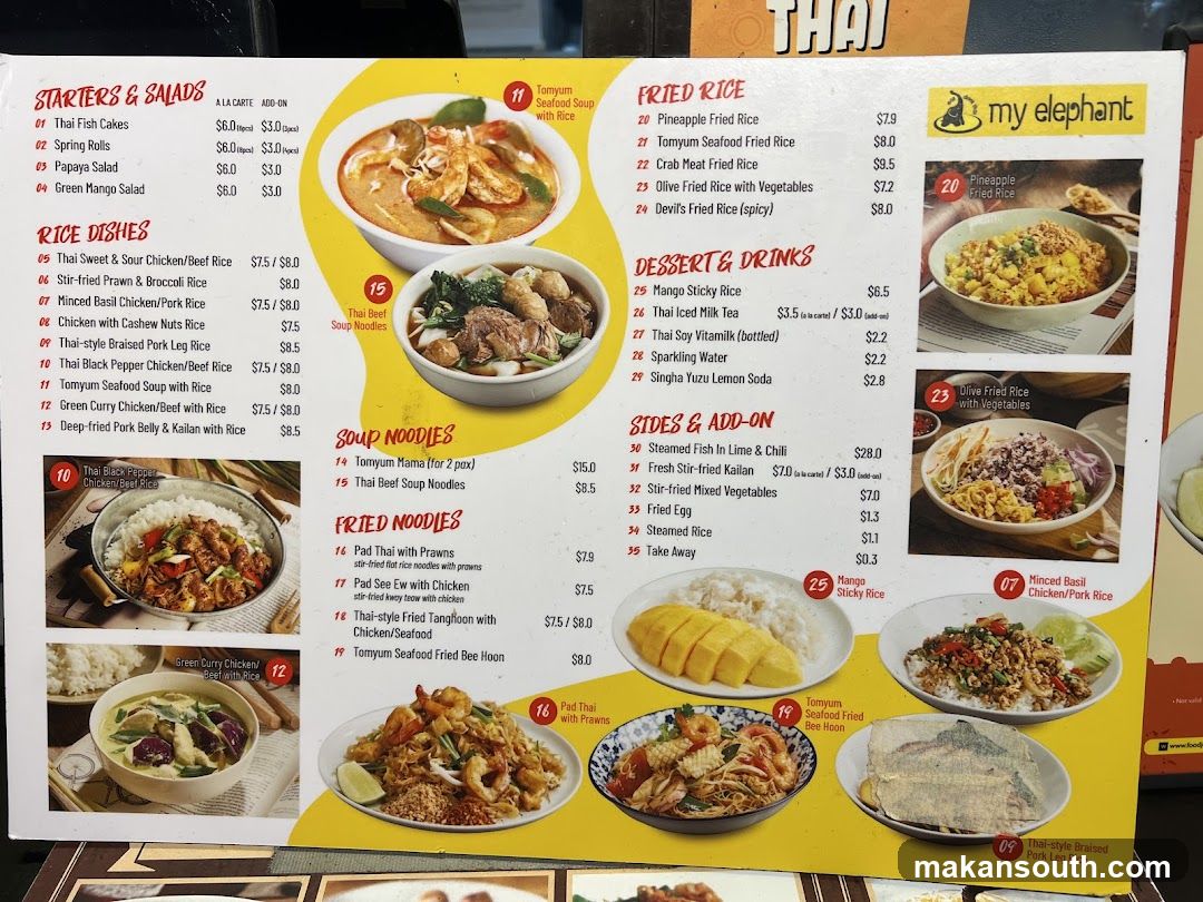 Thai Menu