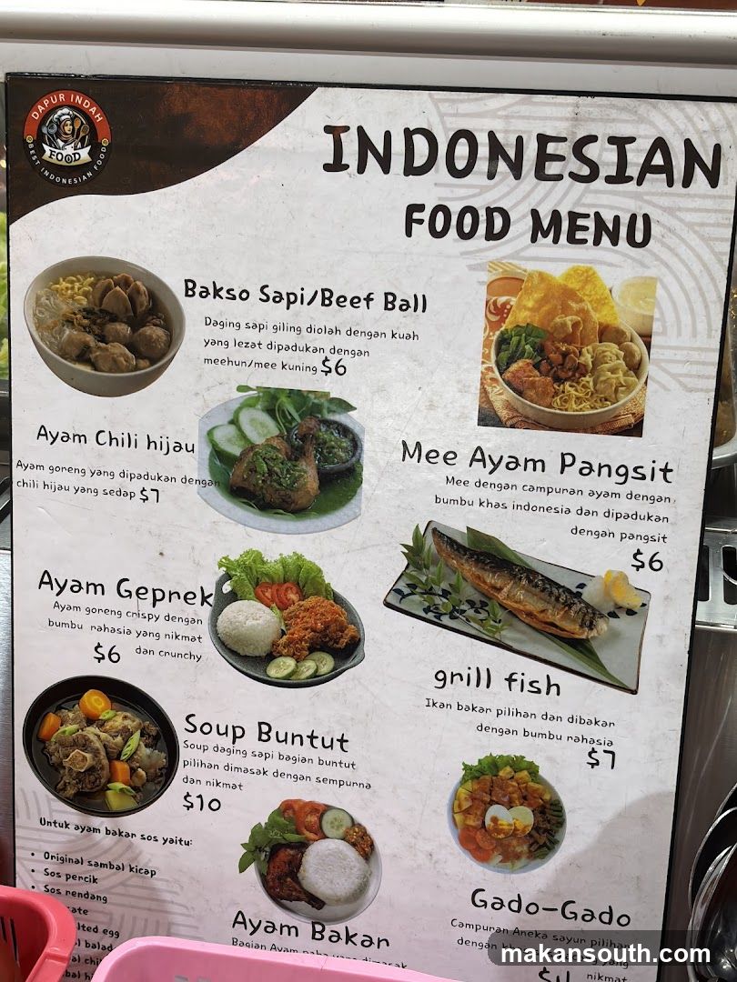 INDONESIAN FOOD MENU