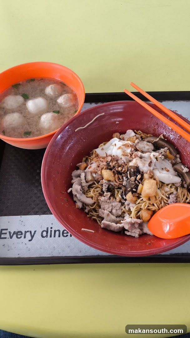 Noodles with Meatballs and Soup