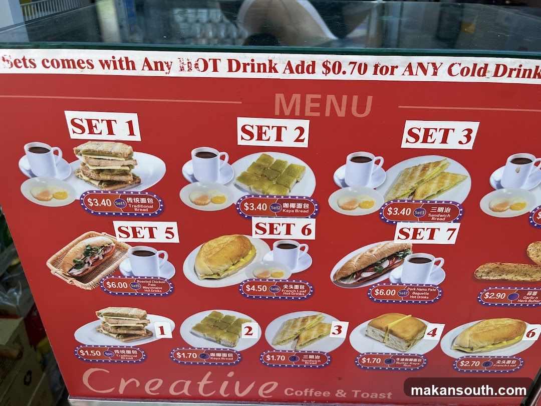 Creative Coffee & Toast Menu