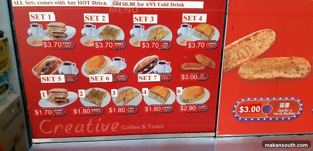 Creative Coffee & Toast Menu