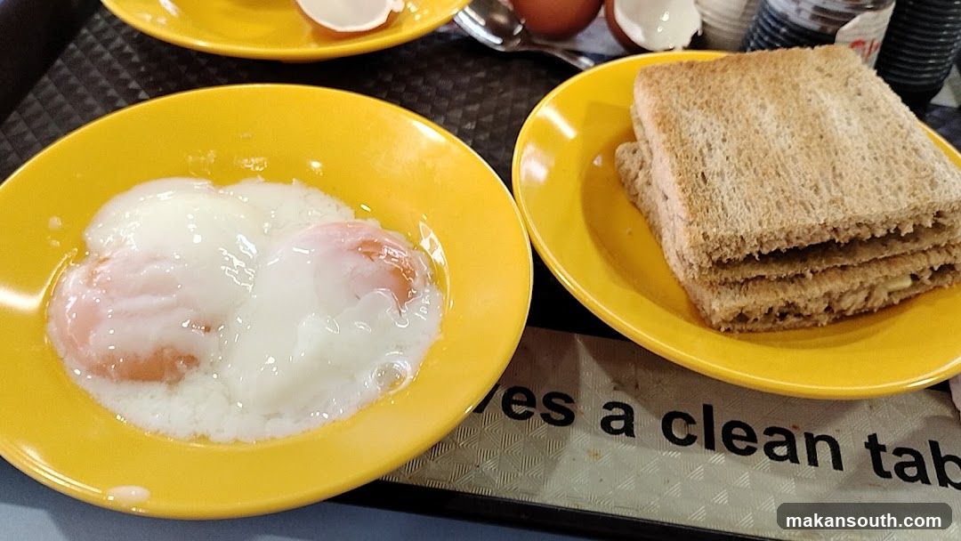 Soft-boiled eggs and toast