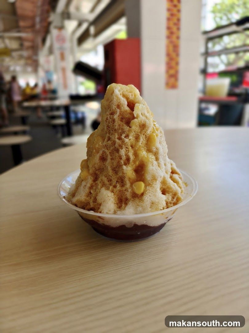 Shaved Ice Dessert with Corn
