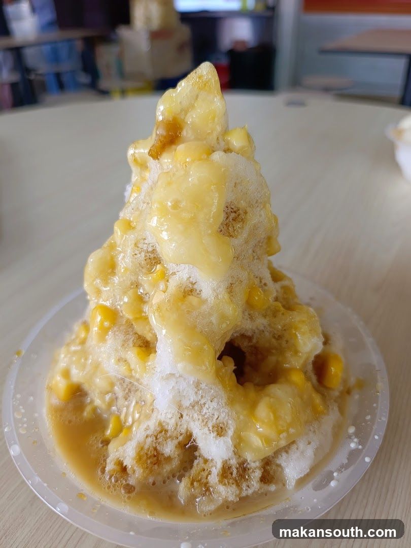 Shaved Ice Dessert with Corn