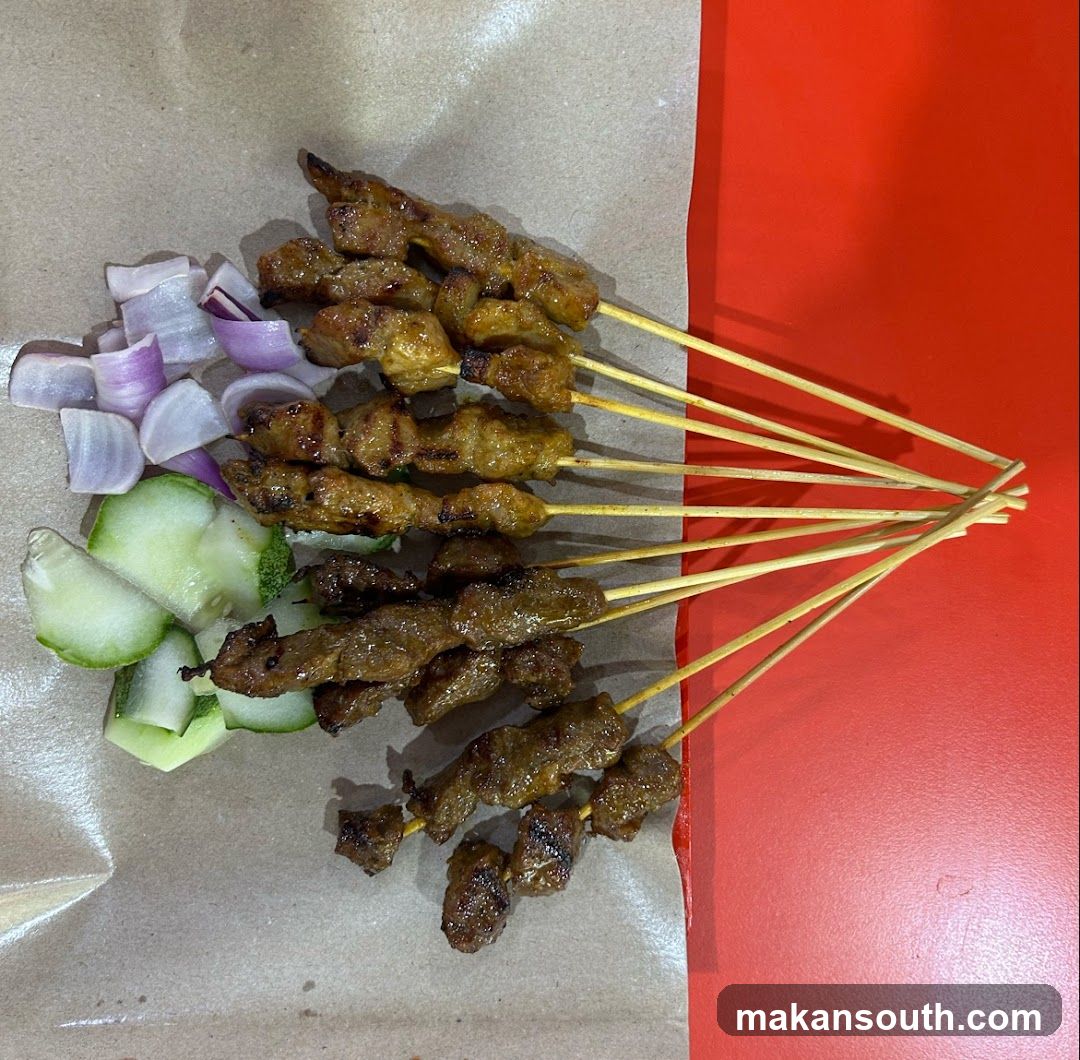 Satay Skewers with Onion and Cucumber