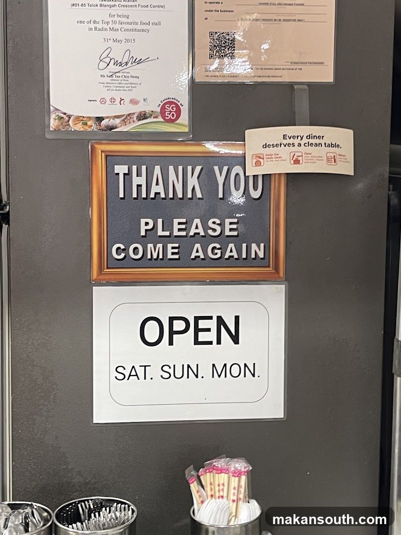 Food stall signage