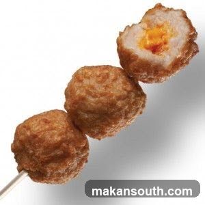 Fried Meatballs on a Skewer