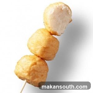 Fried Fish Balls on a Skewer