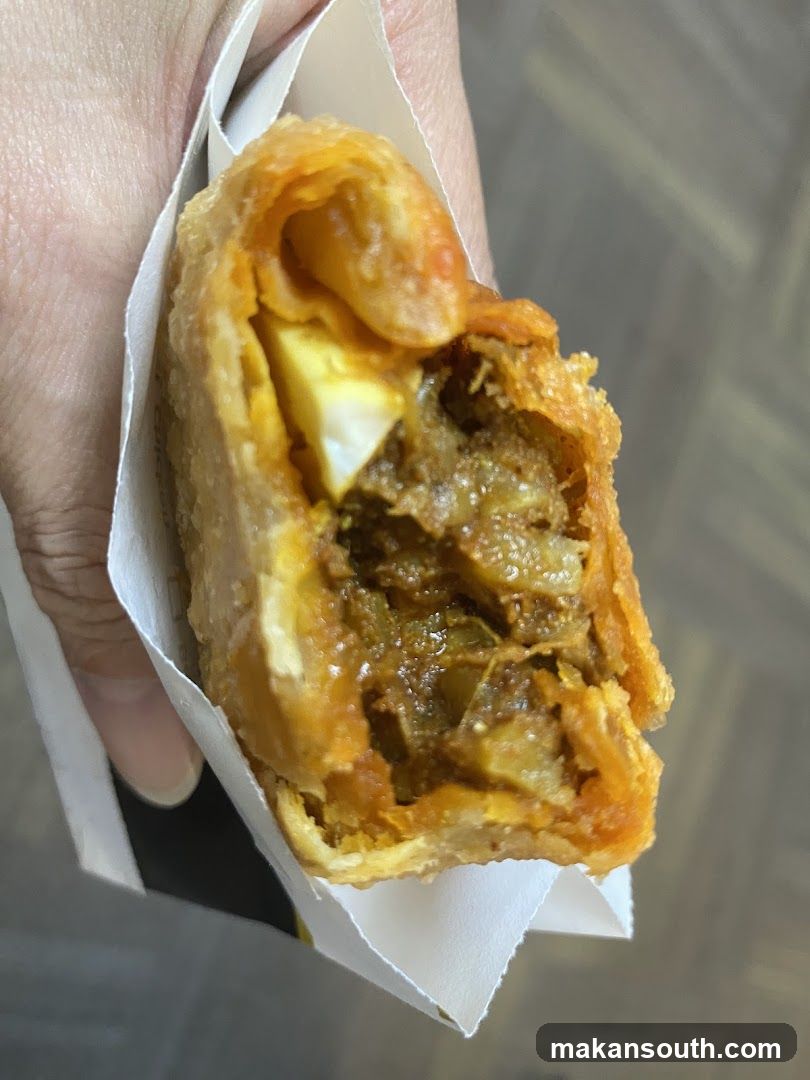 Close-up of a savory pastry