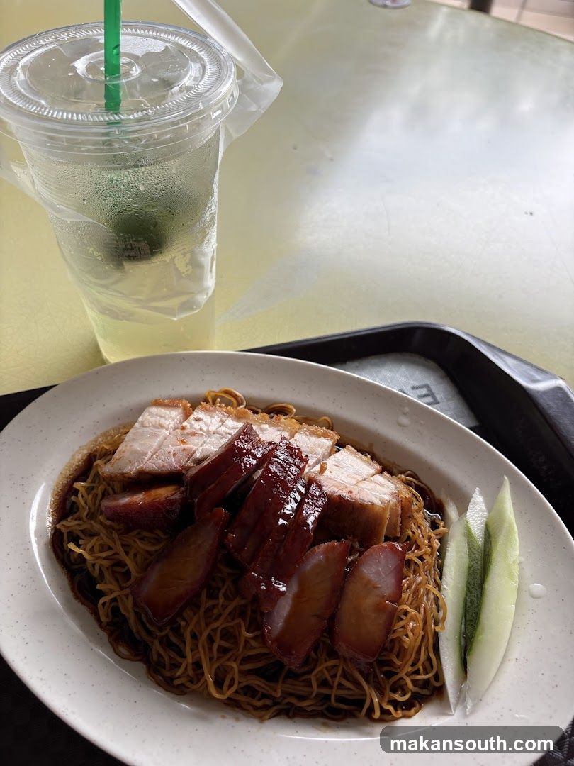 Noodles with Roasted Meats and Drink