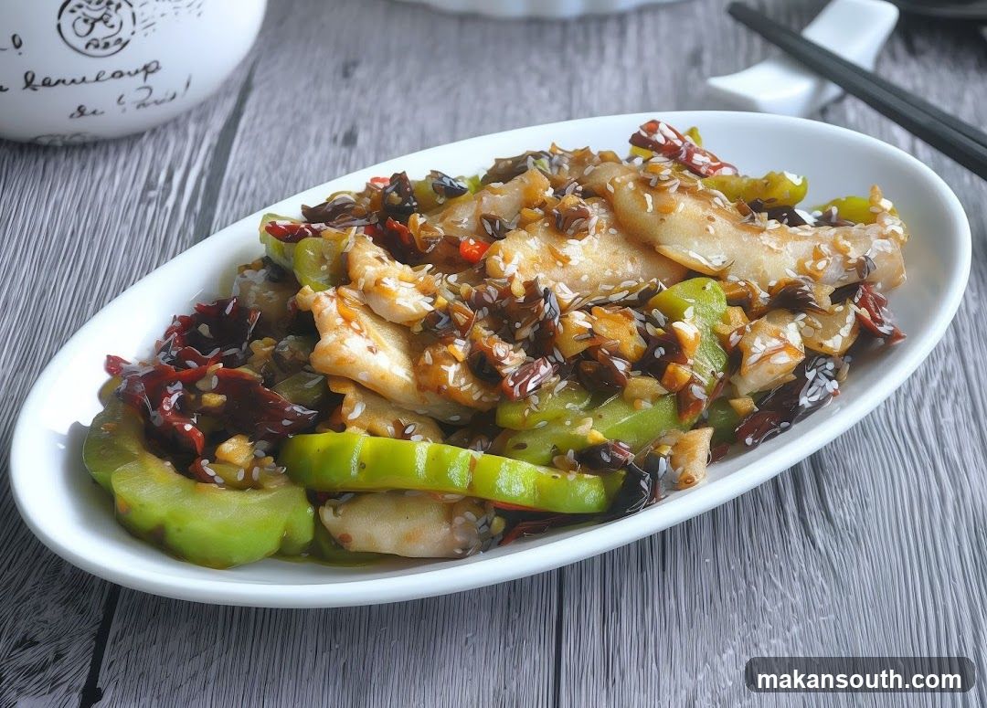 Stir-fried dish with chicken and vegetables