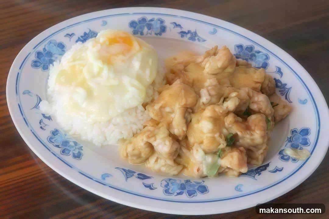 Chicken and Rice with Fried Egg