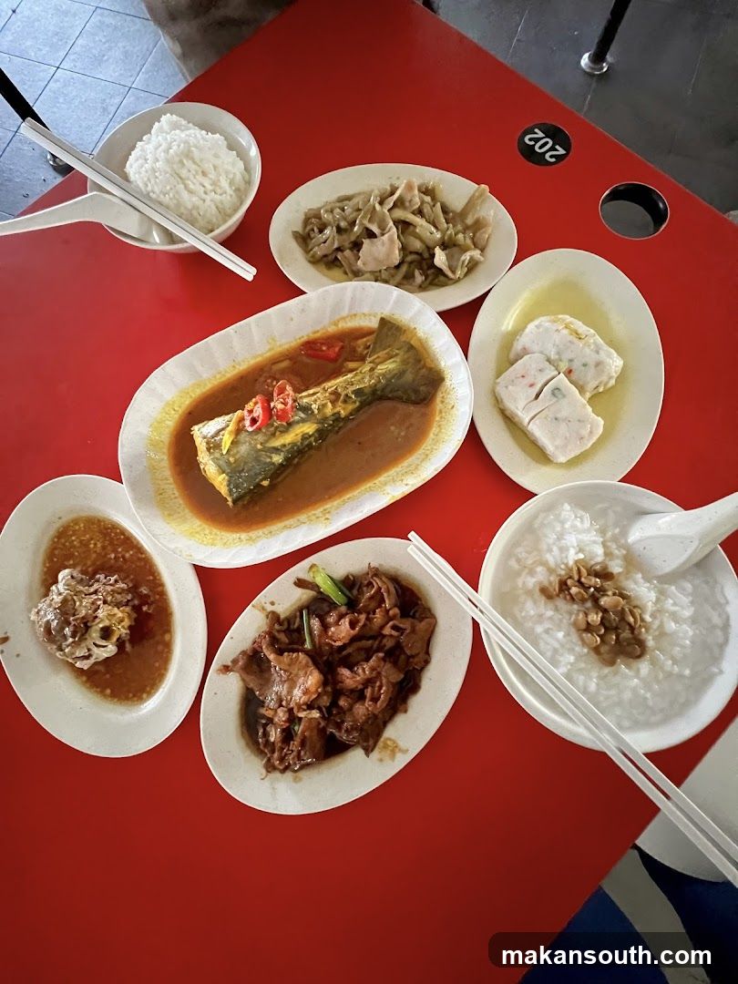 Table with various dishes