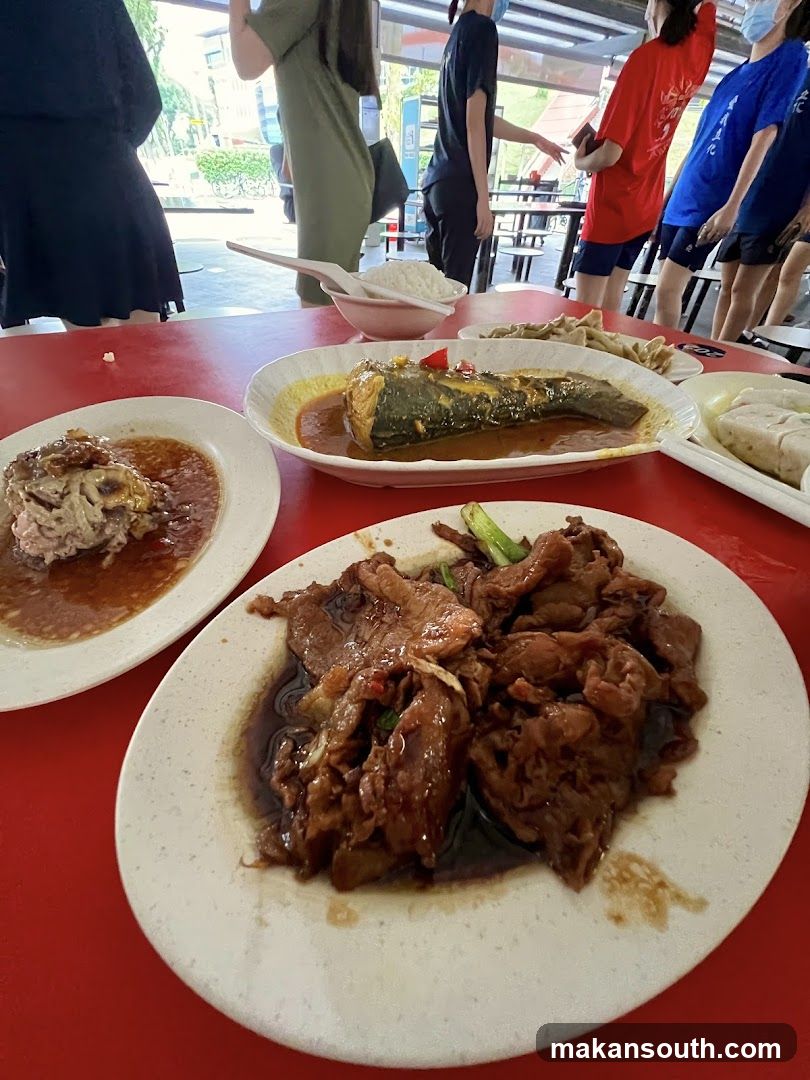 Food on a table