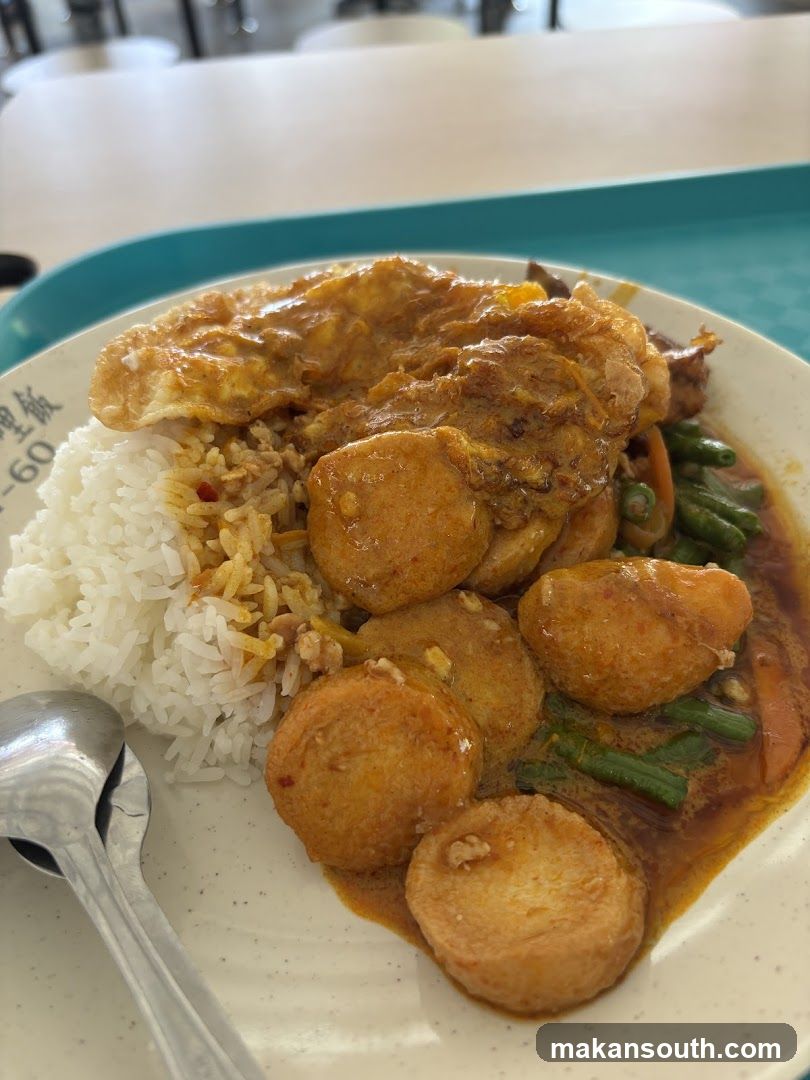 Curry Rice with Fried Egg and Tofu