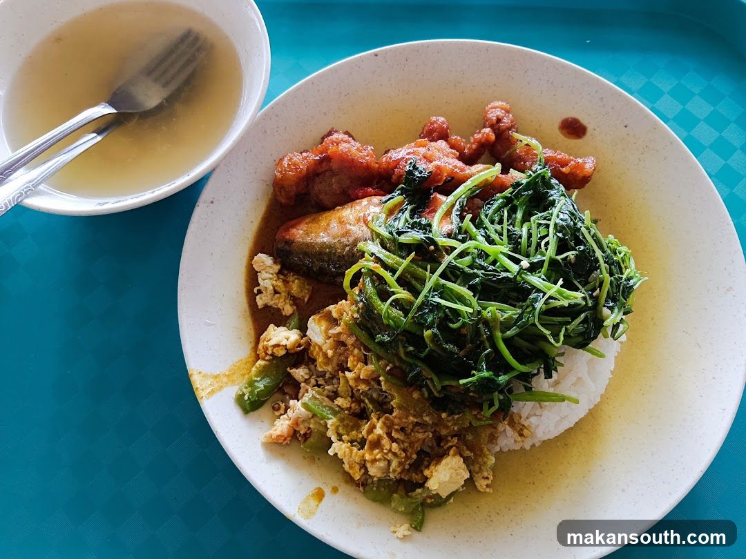 Rice dish with side dishes