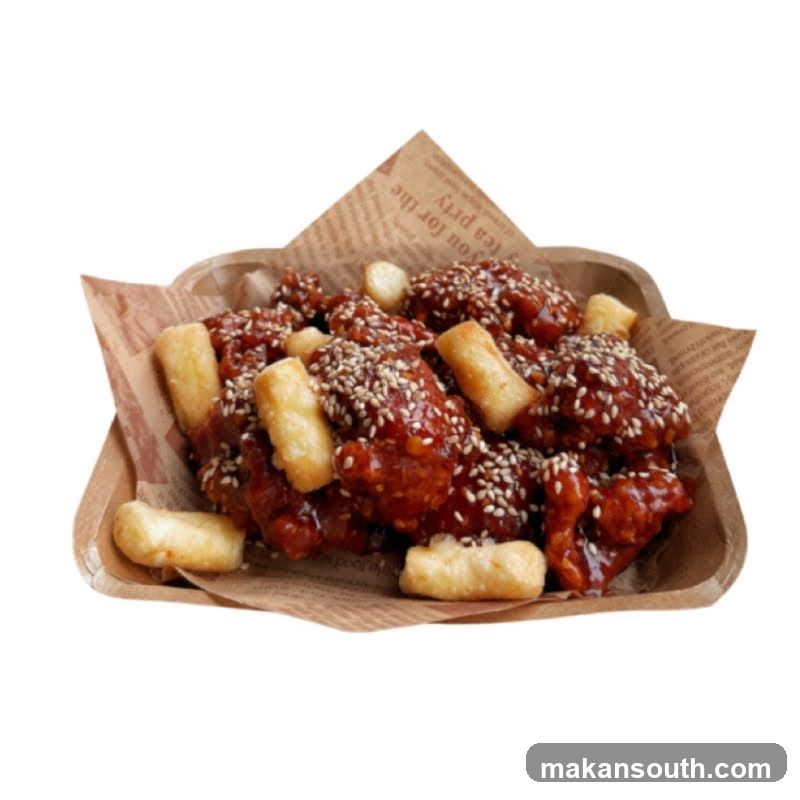 Korean Fried Chicken with Tteokbokki