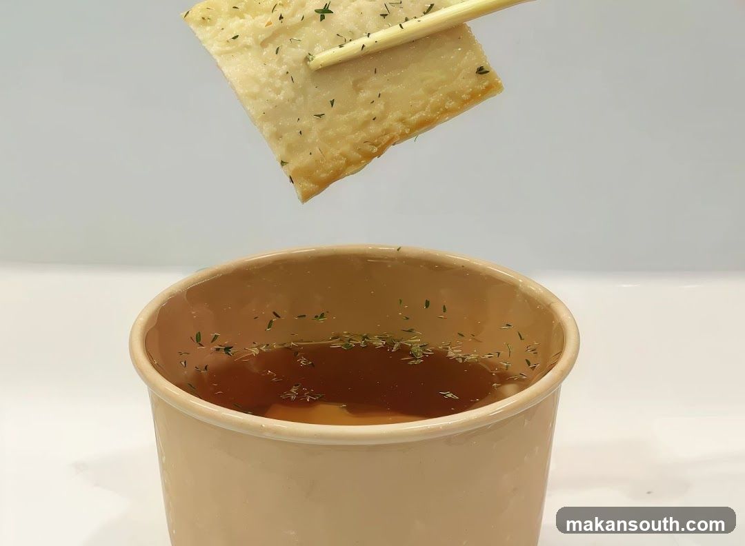 Dipping Food in Broth