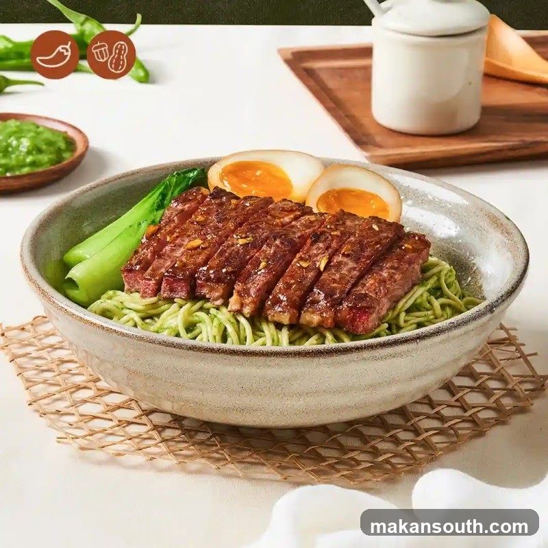 Noodles with Sliced Steak and Egg