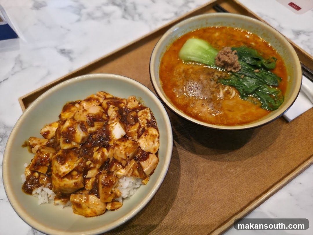 Spicy Tofu and Pork Noodles