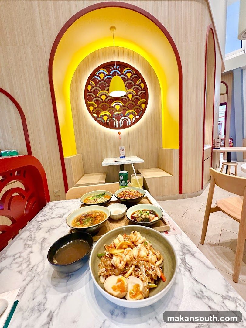 Restaurant Interior with Food