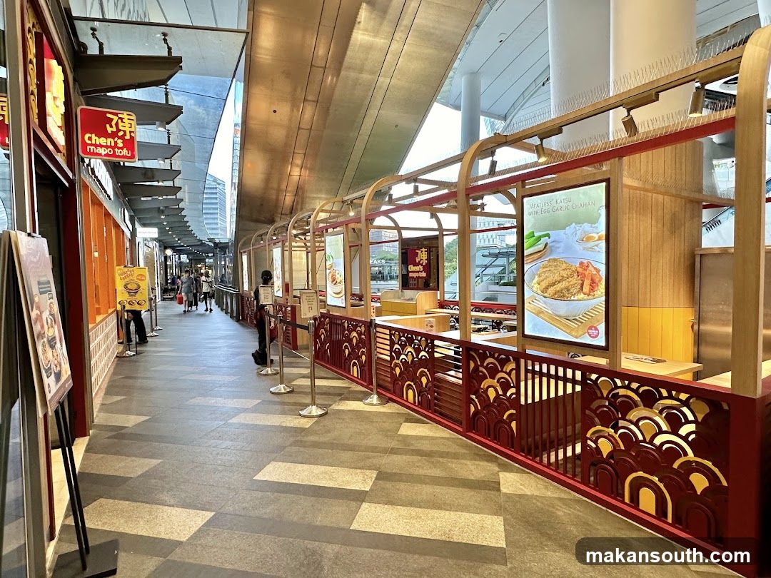 Food Stalls with Decorative Railings