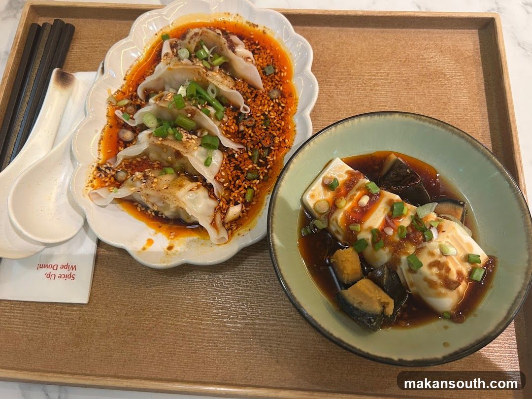 Dumplings and Tofu Dish