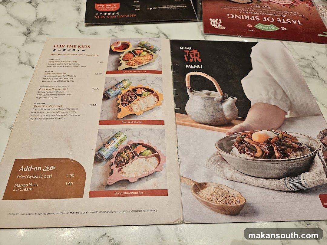 Chen's Menu