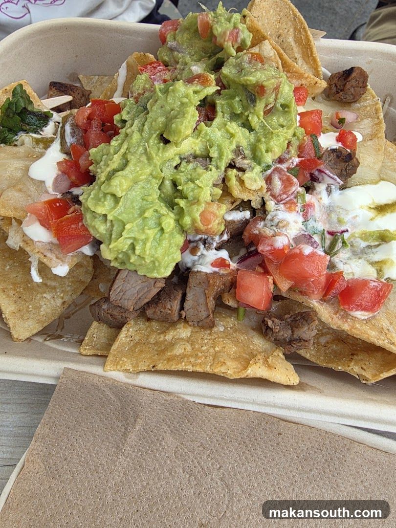 Nachos with Guacamole and Steak