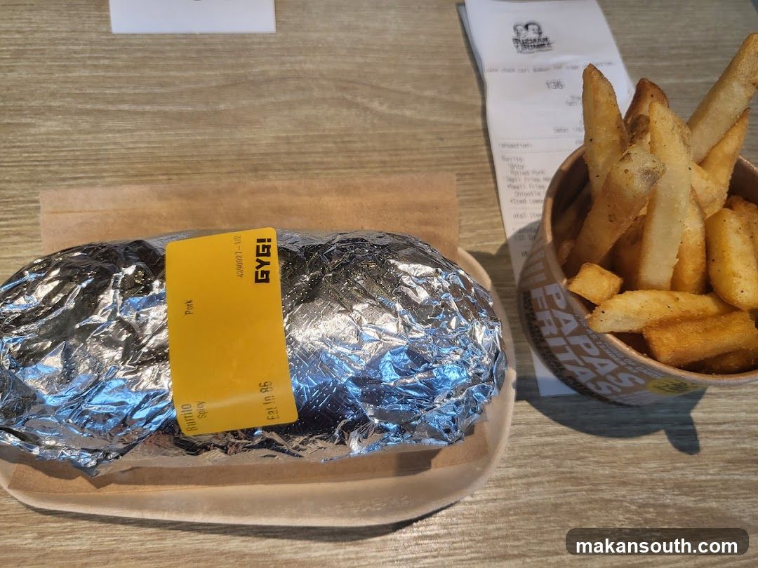 Burrito and Fries